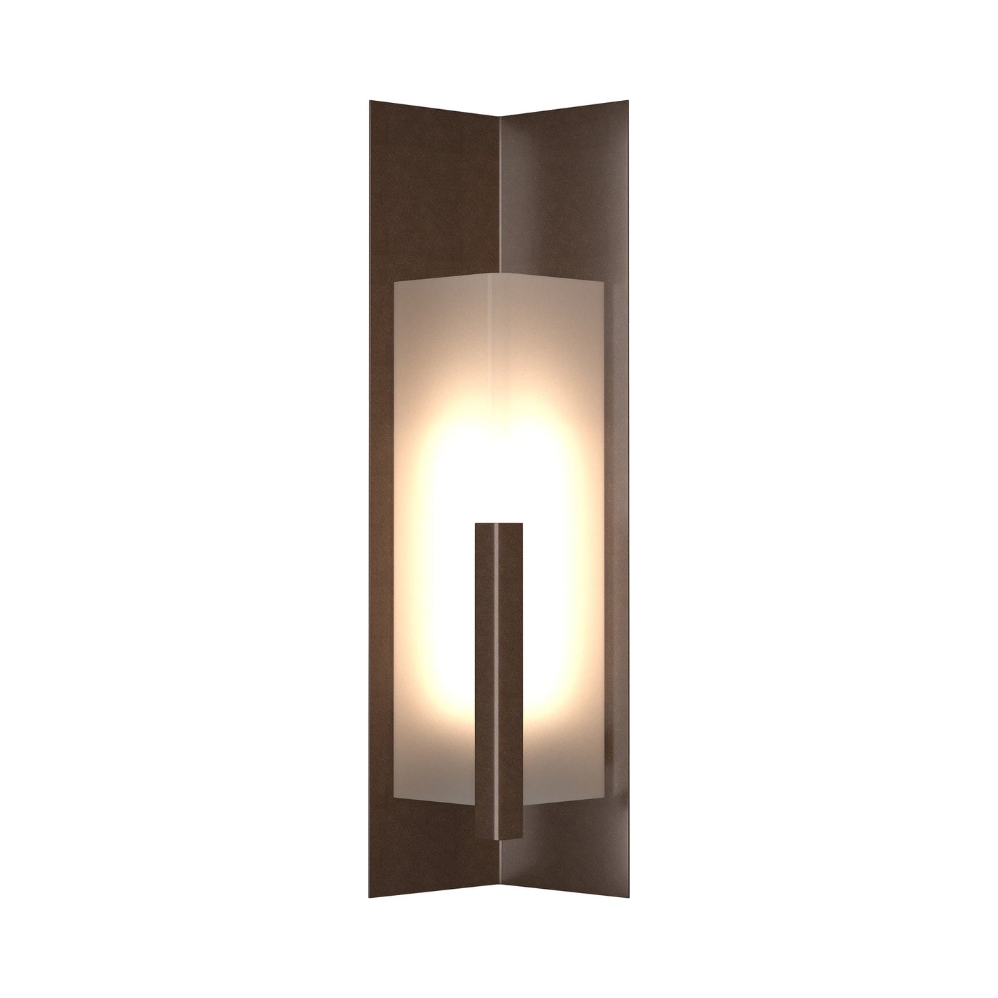 Summit Outdoor Wall Light in Coastal Bronze/Frosted Glass (34-Inch).