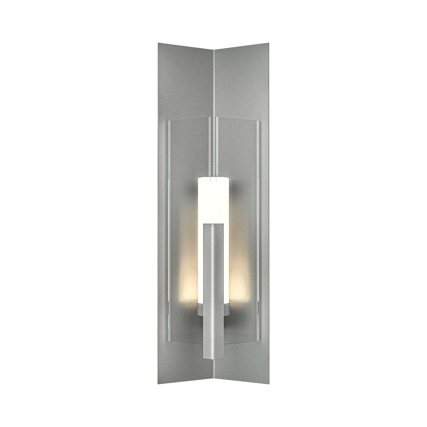 Summit Outdoor Wall Light in Coastal Burnished Steel/Clear Glass (34-Inch).