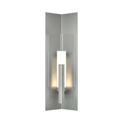 Summit Outdoor Wall Light in Coastal Burnished Steel/Clear Glass (34-Inch).