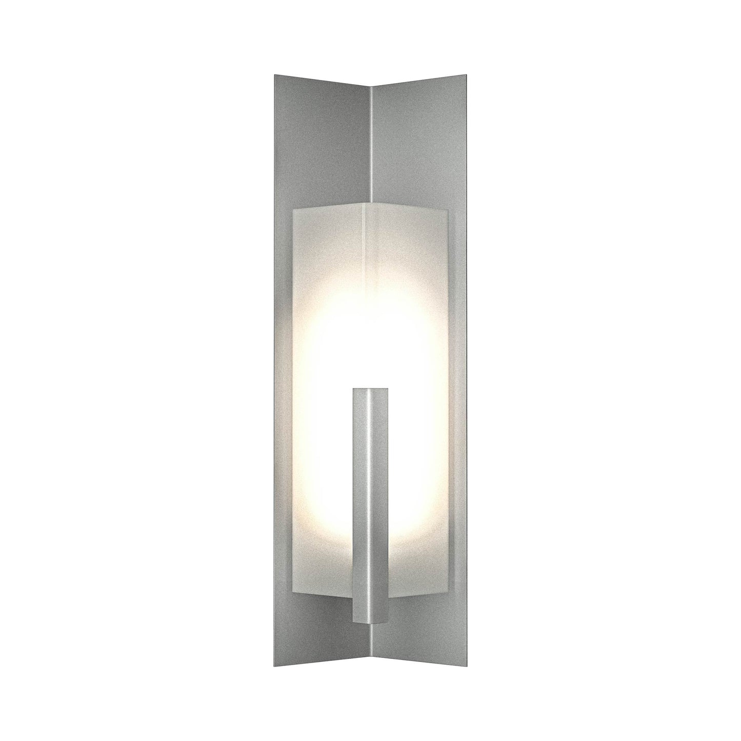 Summit Outdoor Wall Light in Coastal Burnished Steel/Frosted Glass (34-Inch).