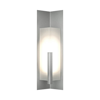 Summit Outdoor Wall Light in Coastal Burnished Steel/Frosted Glass (34-Inch).
