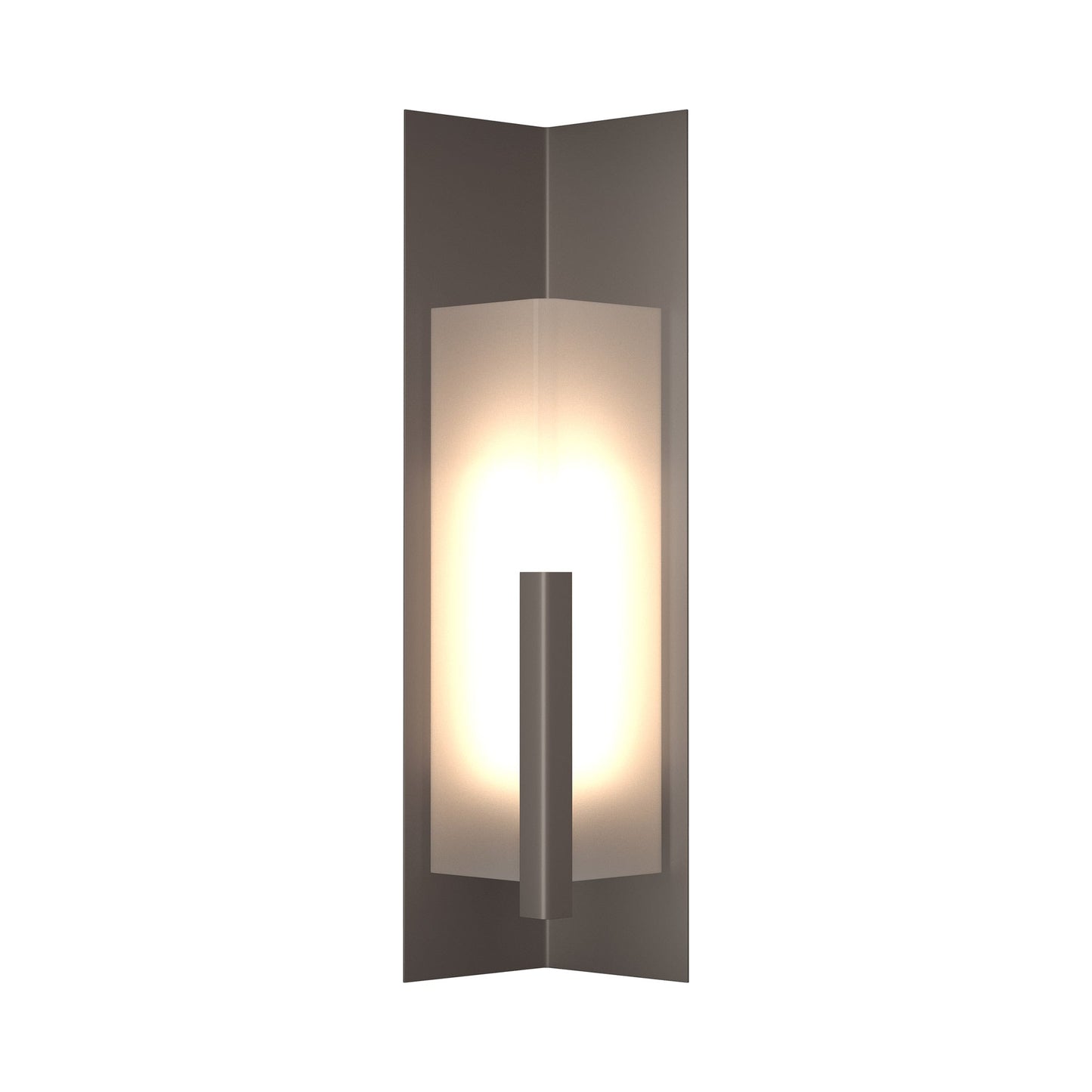 Summit Outdoor Wall Light in Coastal Dark Smoke/Frosted Glass (34-Inch).