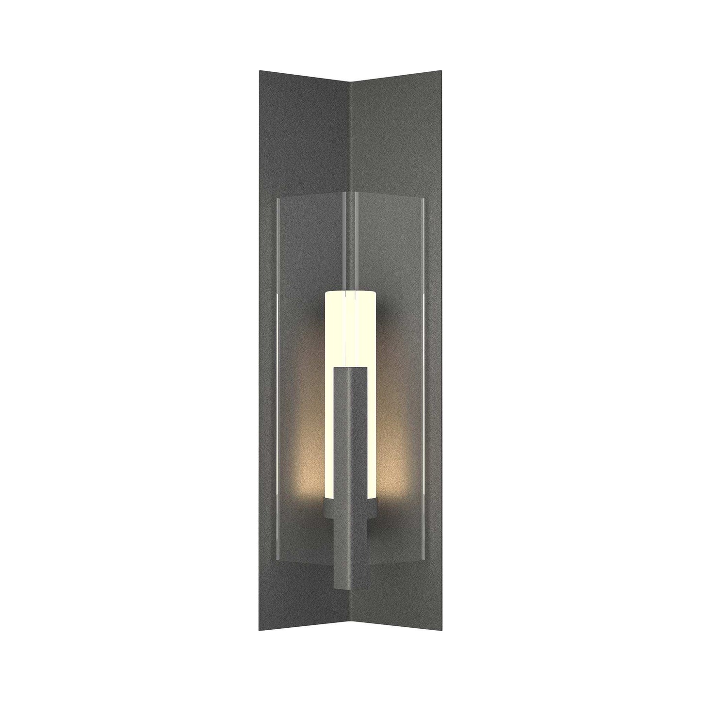 Summit Outdoor Wall Light in Natural Iron/Clear Glass (34-Inch).