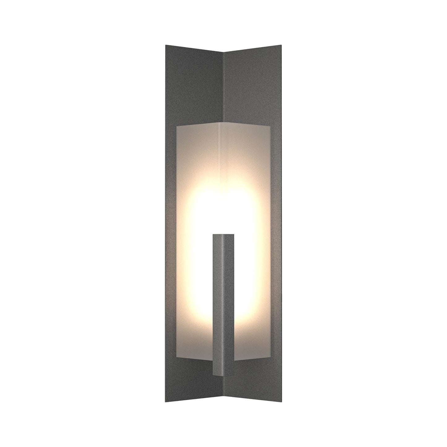 Summit Outdoor Wall Light in Natural Iron/Frosted Glass (34-Inch).