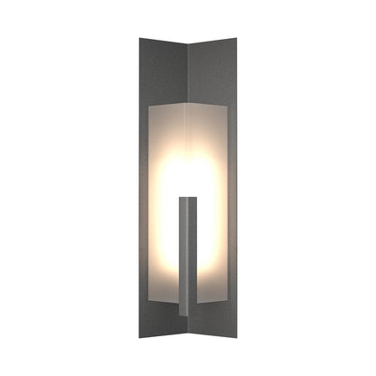 Summit Outdoor Wall Light in Natural Iron/Frosted Glass (34-Inch).