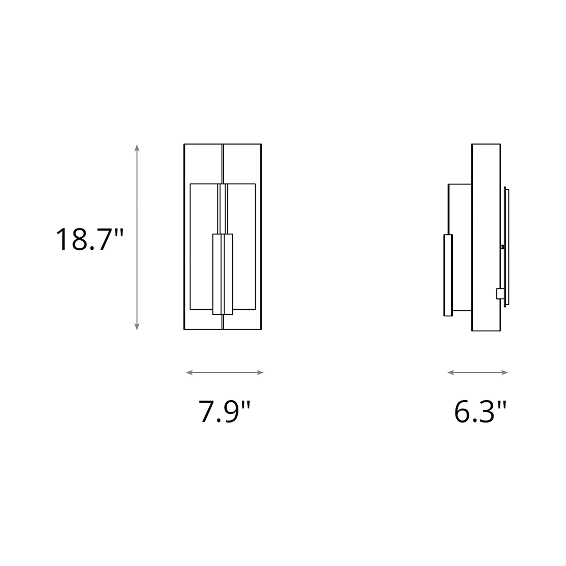 Summit Outdoor Wall Light - line drawing.