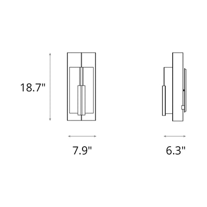 Summit Outdoor Wall Light - line drawing.