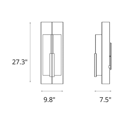 Summit Outdoor Wall Light - line drawing.