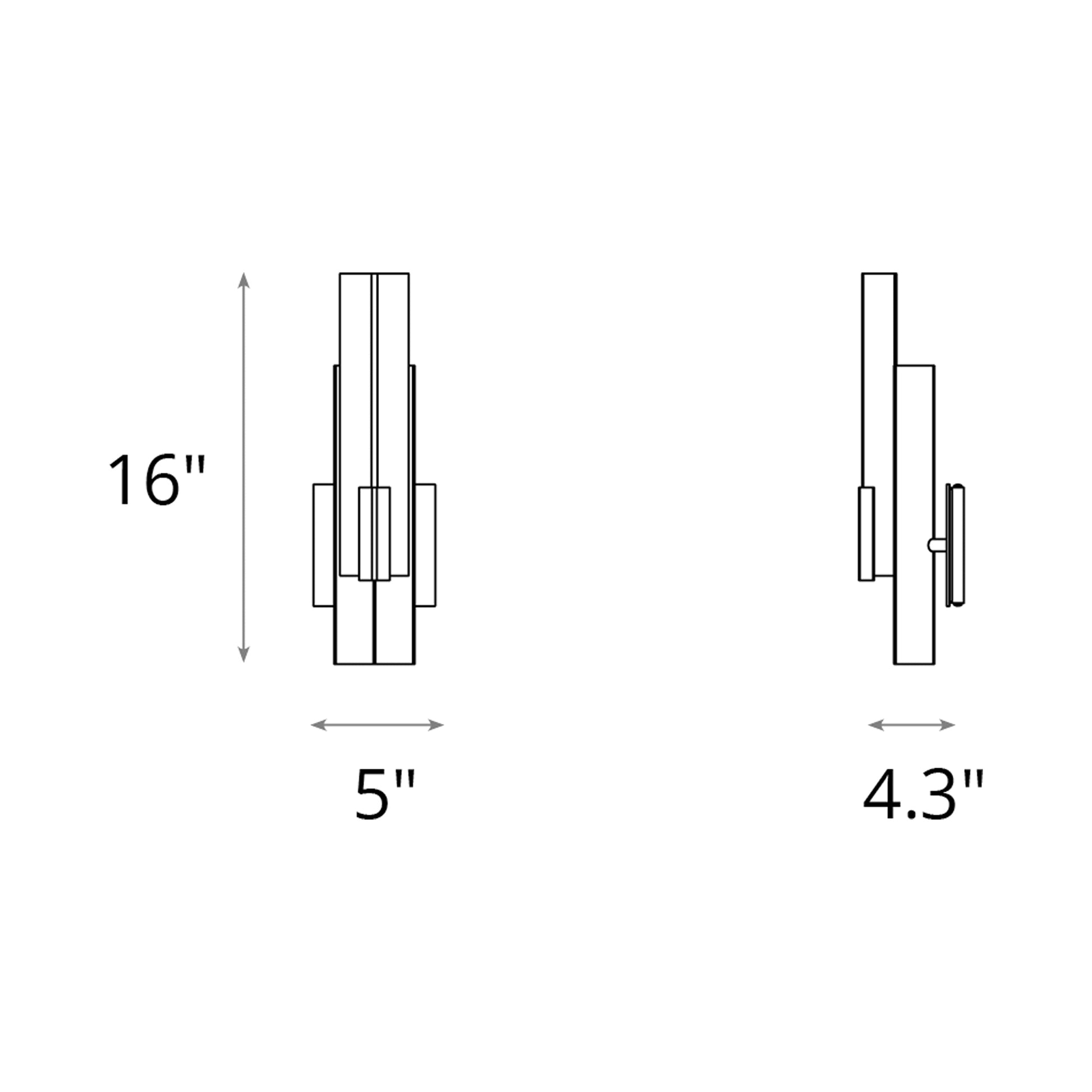 Summit Wall Light - line drawing.