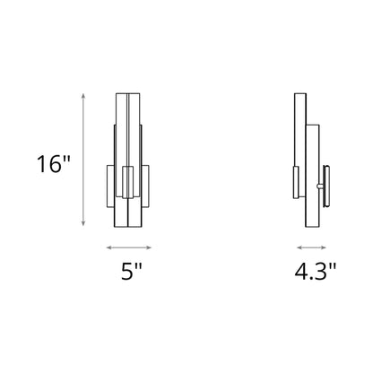 Summit Wall Light - line drawing.