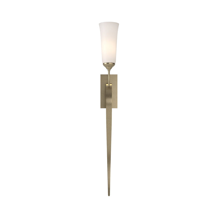 Sweeping Taper ADA Wall Light in Soft Gold.
