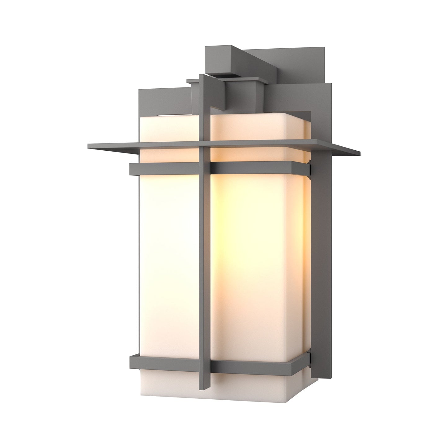 Tourou Outdoor Wall Light in Coastal Burnished Steel (13.9-Inch).