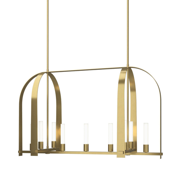 Triomphe Linear Pendant Light in Modern Brass.
