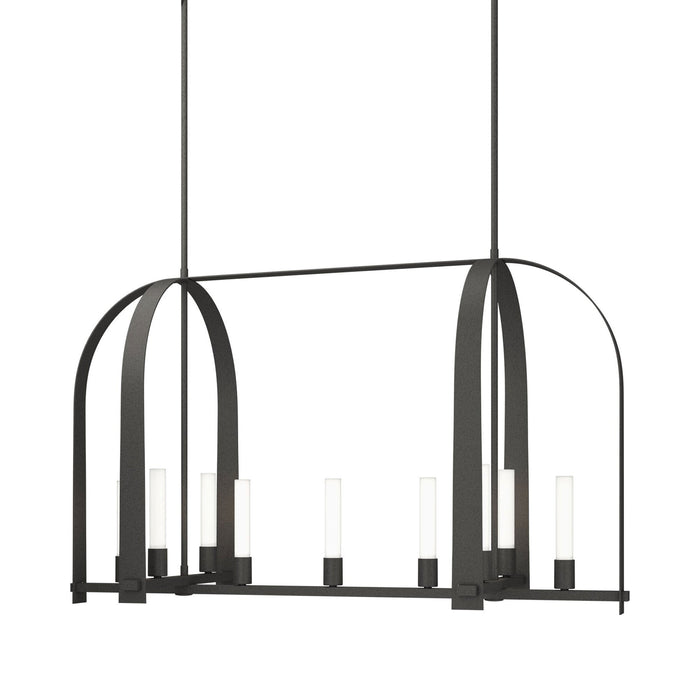 Triomphe Linear Pendant Light in Natural Iron.