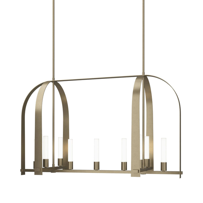 Triomphe Linear Pendant Light in Soft Gold.