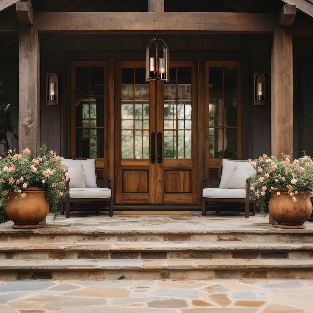 Triomphe Outdoor Pendant Light in Outside Area.