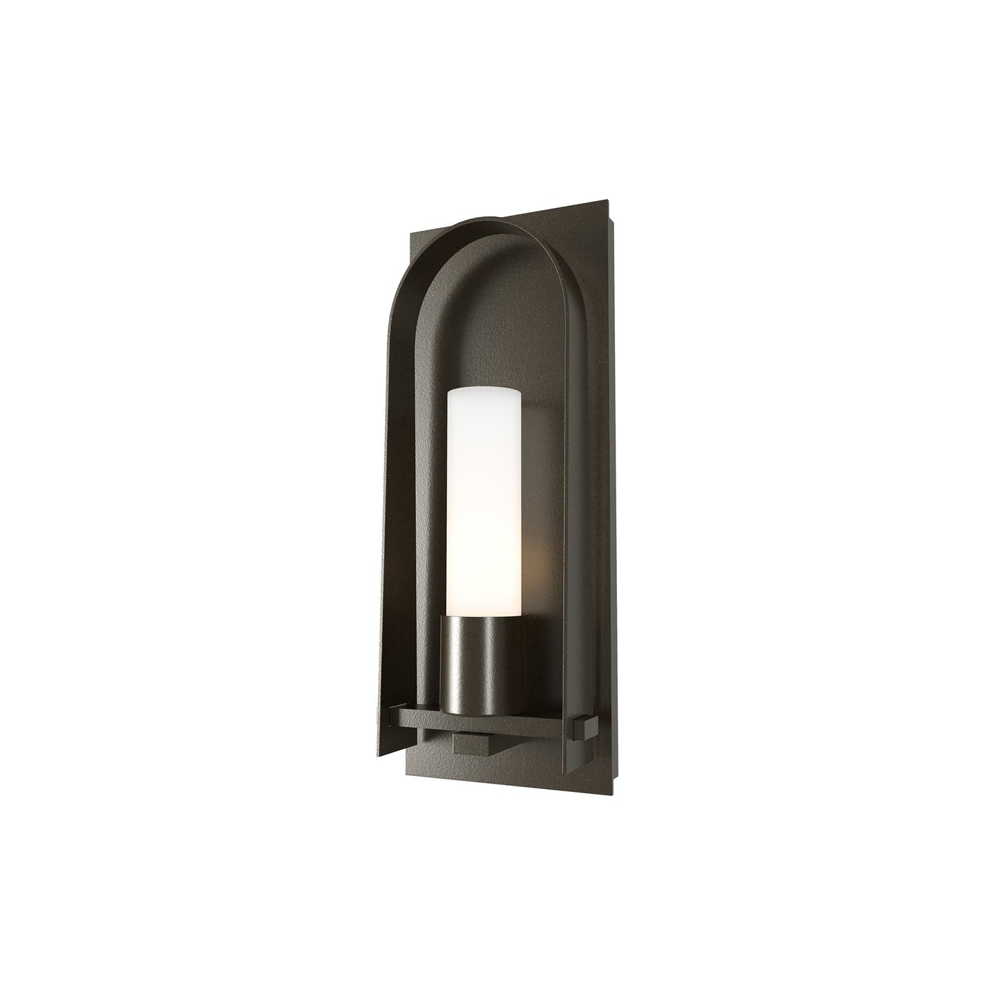 Triomphe Outdoor Wall Light in Oil Rubbed Bronze/Opal Glass (16-Inch).