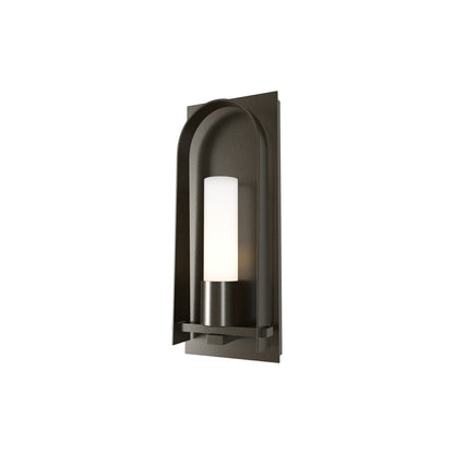 Triomphe Outdoor Wall Light in Oil Rubbed Bronze/Opal Glass (16-Inch).