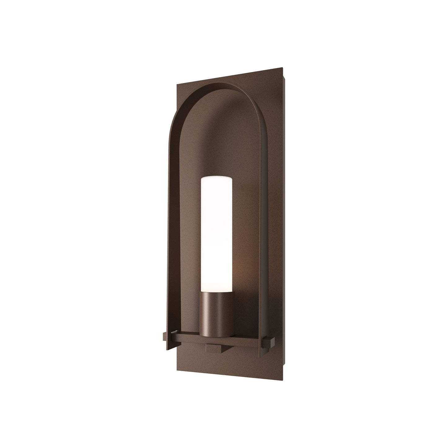 Triomphe Outdoor Wall Light in Coastal Bronze/Opal Glass (24-Inch).