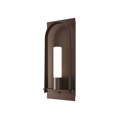 Triomphe Outdoor Wall Light in Coastal Bronze/Opal Glass (24-Inch).