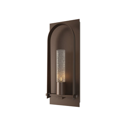 Triomphe Outdoor Wall Light in Coastal Bronze/Seeded Clear Glass (24-Inch).