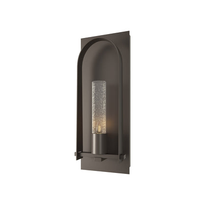 Triomphe Outdoor Wall Light in Coastal Dark Smoke/Seeded Clear Glass (24-Inch).