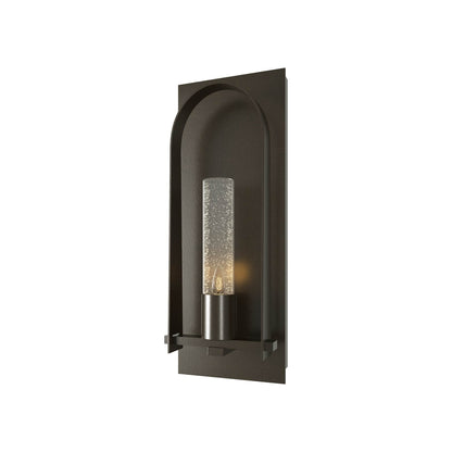Triomphe Outdoor Wall Light in Oil Rubbed Bronze/Seeded Clear Glass (24-Inch).