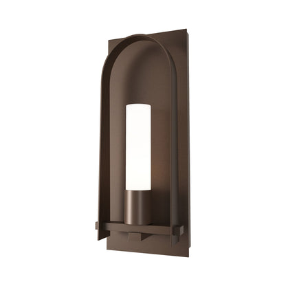Triomphe Outdoor Wall Light in Coastal Bronze/Opal Glass (27.2-Inch).
