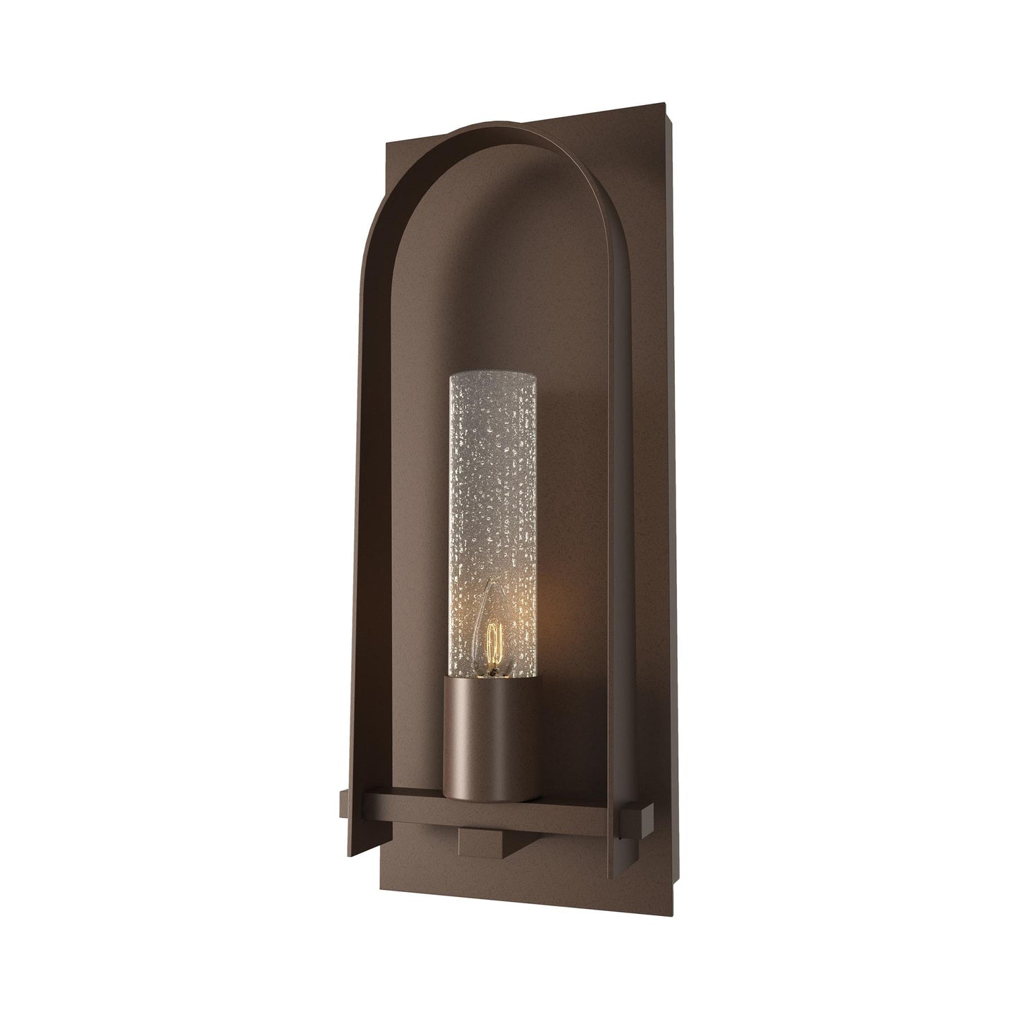 Triomphe Outdoor Wall Light in Coastal Bronze/Seeded Clear Glass (27.2-Inch).