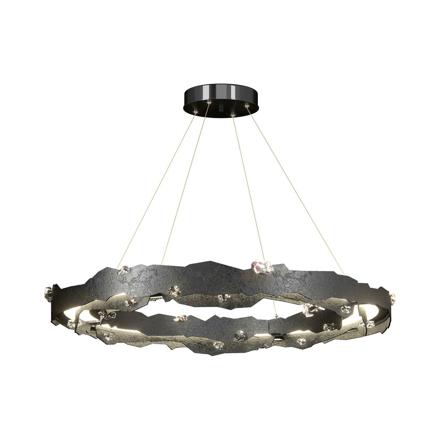 Trove LED Circular Pendant Light in Ink.