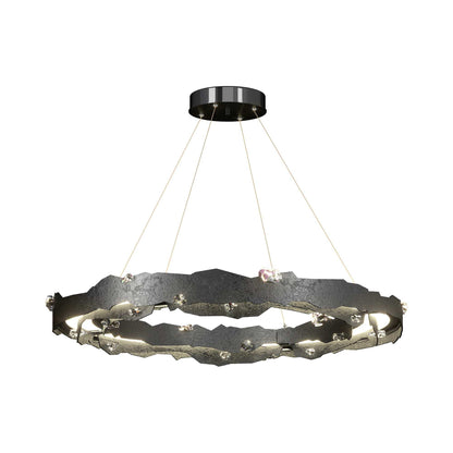 Trove LED Circular Pendant Light in Ink.