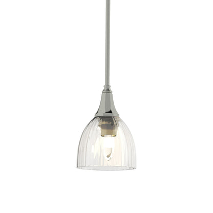 Trumpet Mini Pendant Light in Sterling/Water Glass.