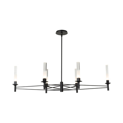 Truss Linear Chandelier in Black.