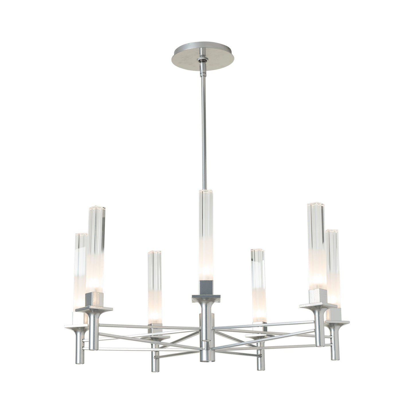 Truss Round Chandelier in Sterling.