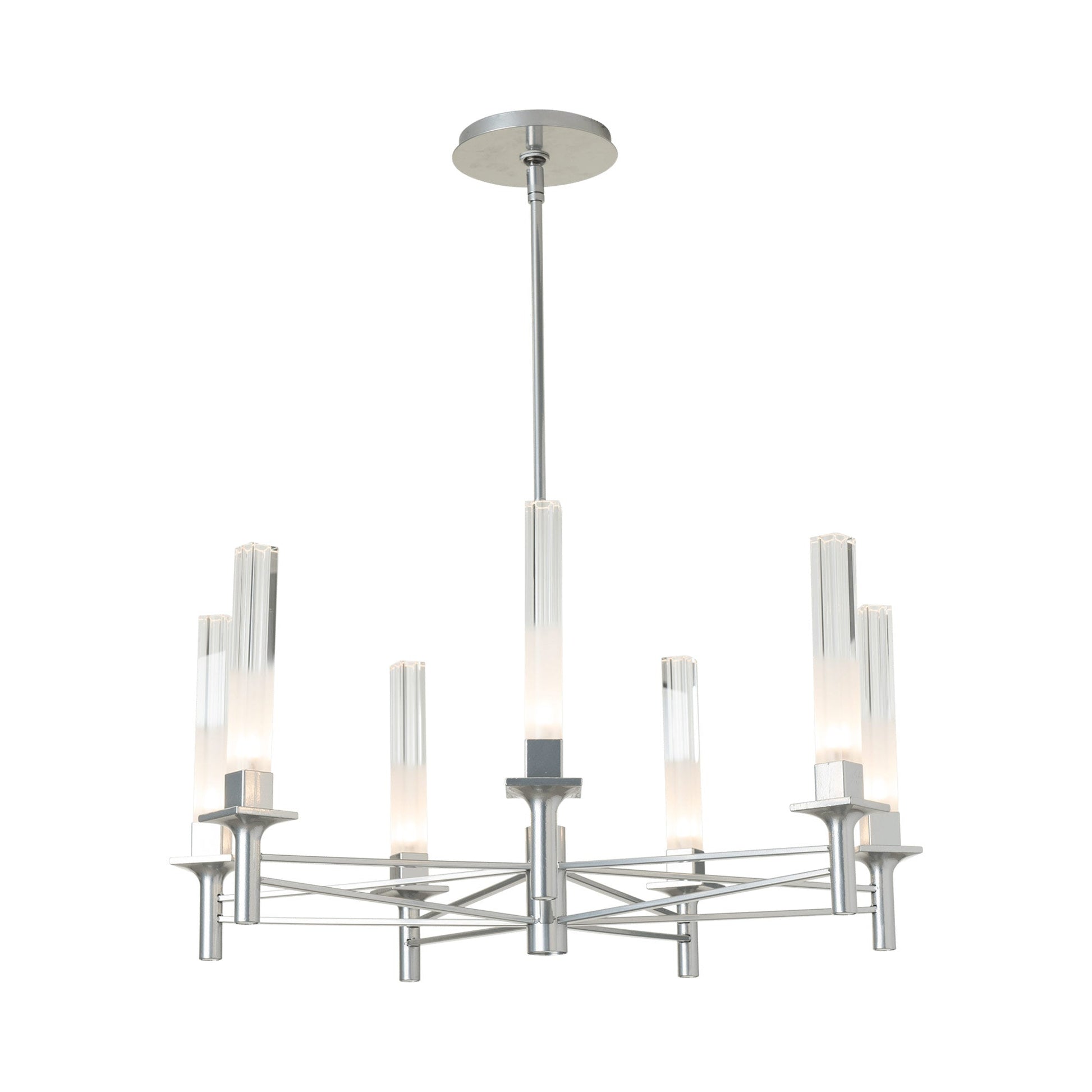 Truss Round Chandelier in Sterling.