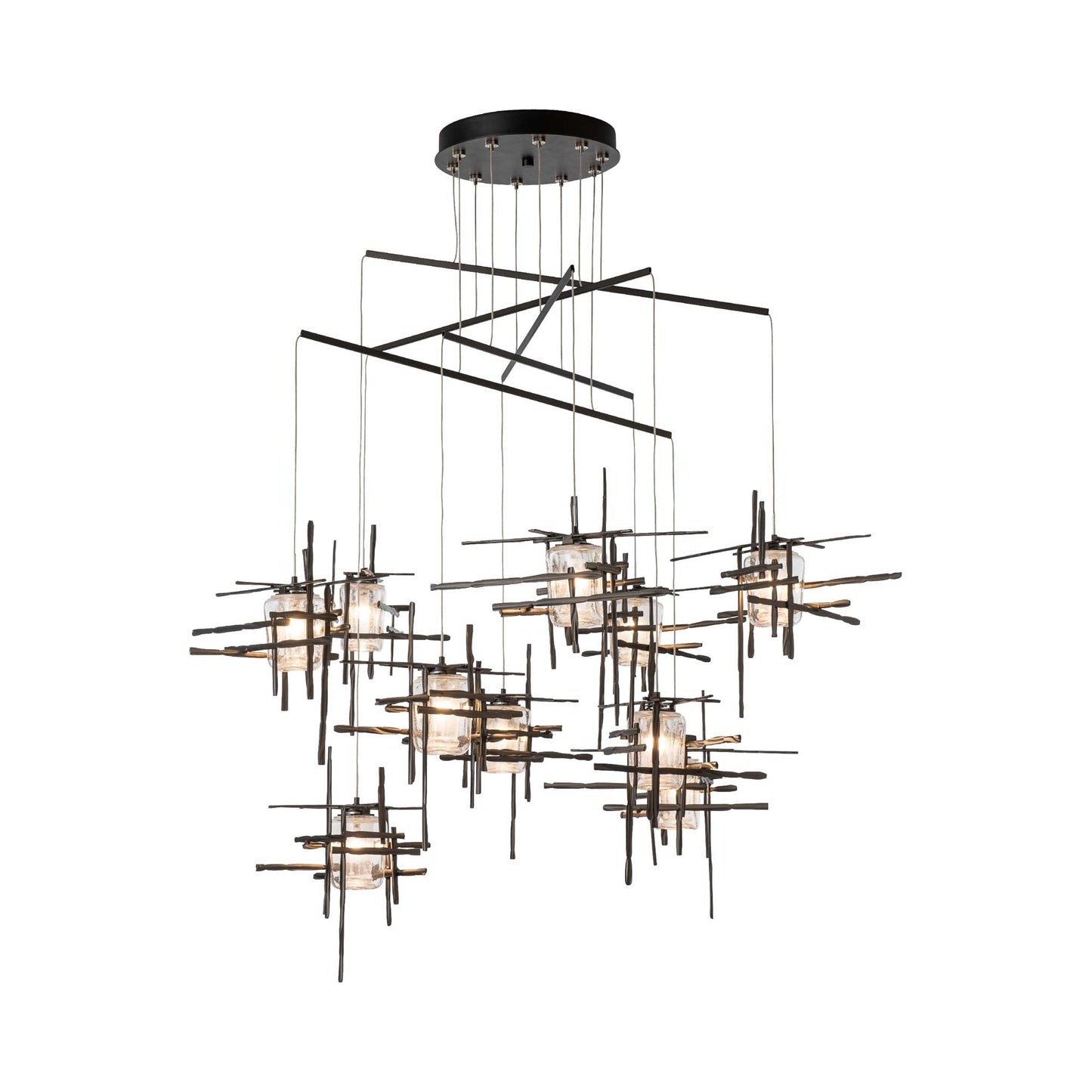 Tura Mobile Pendant Light in Oil Rubbed Bronze/Seeded Clear Glass (Standard).