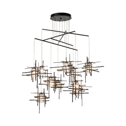 Tura Mobile Pendant Light in Oil Rubbed Bronze/Seeded Clear Glass (Standard).