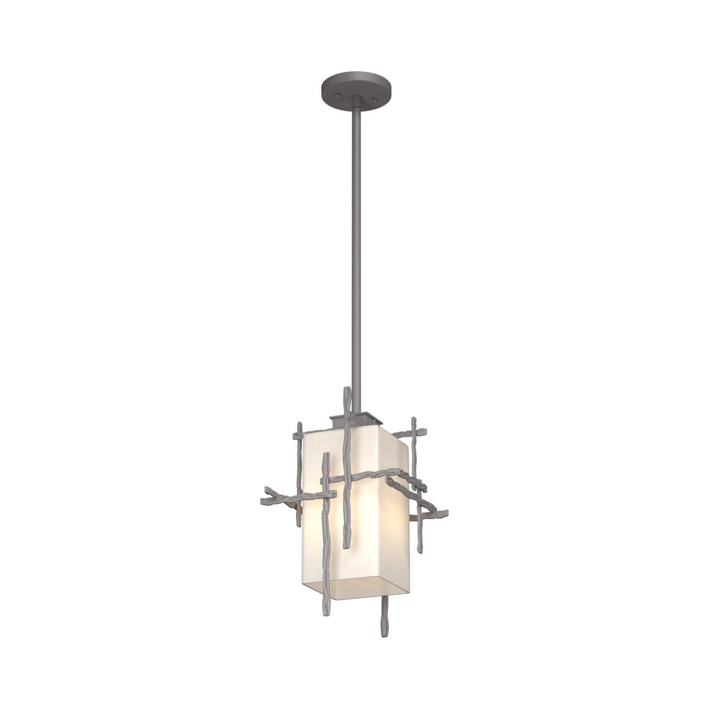 Tura Outdoor Pendant Light in Coastal Burnished Steel.