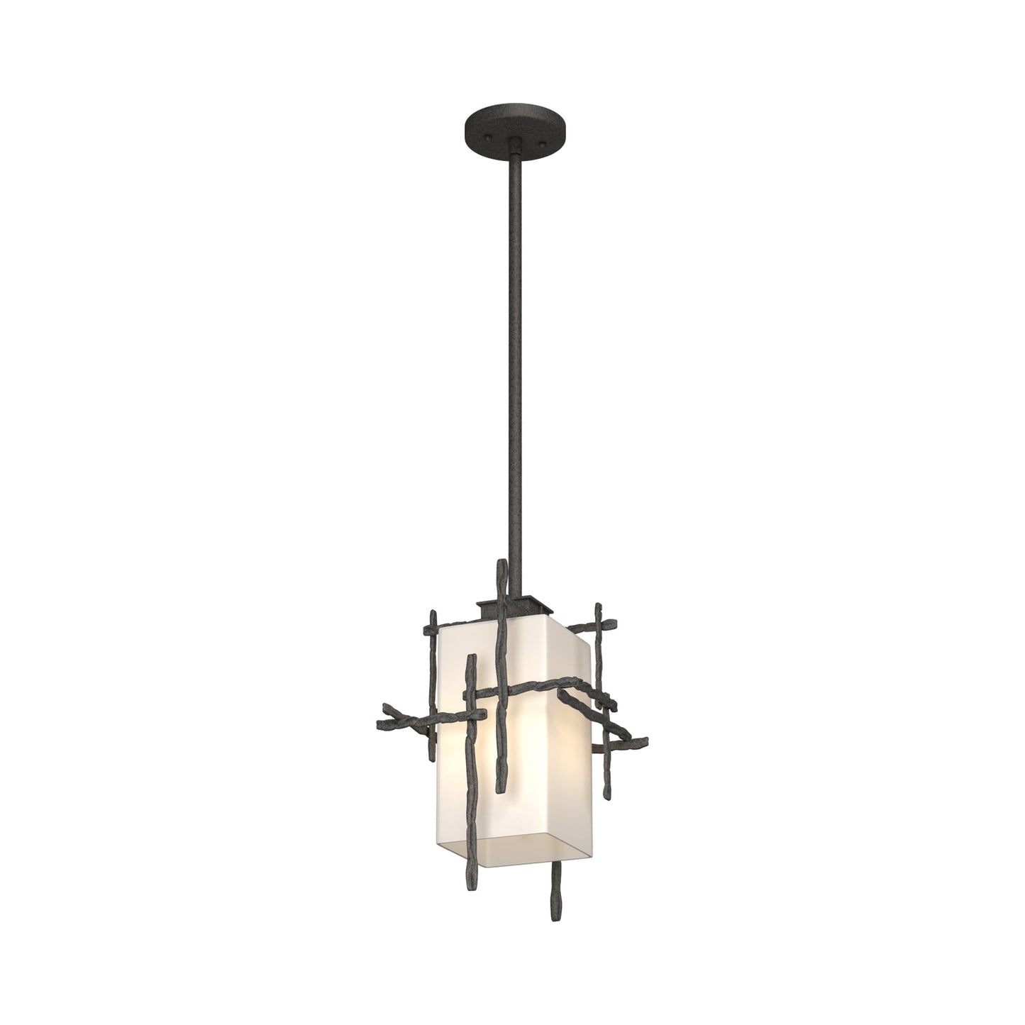 Tura Outdoor Pendant Light in Natural Iron.