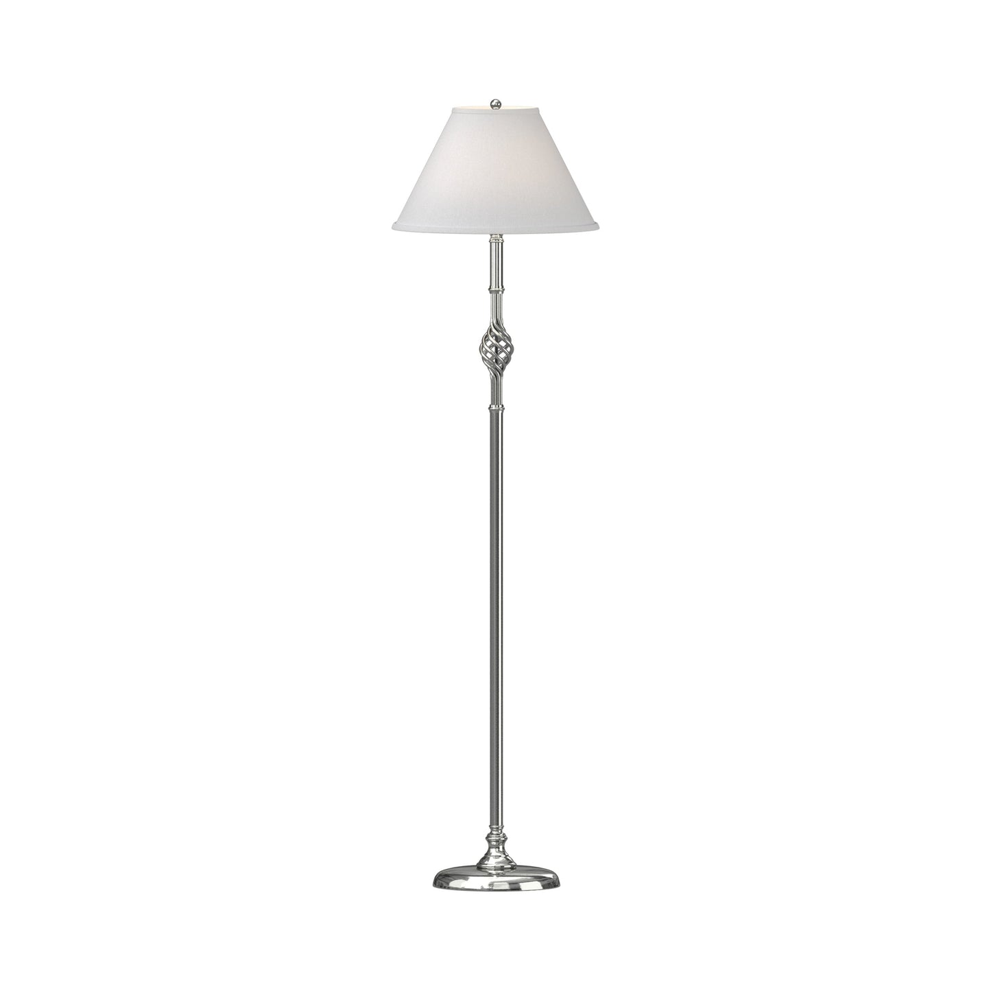 Twist Basket Floor Lamp in Sterling.