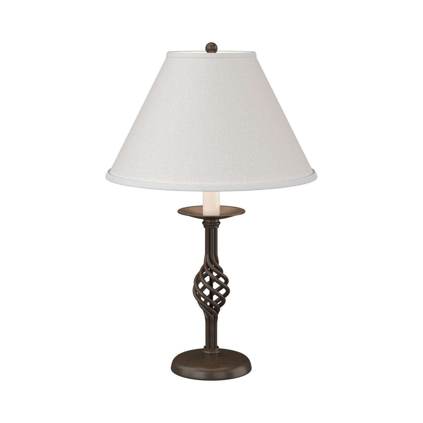 Twist Basket Table Lamp in Bronze.