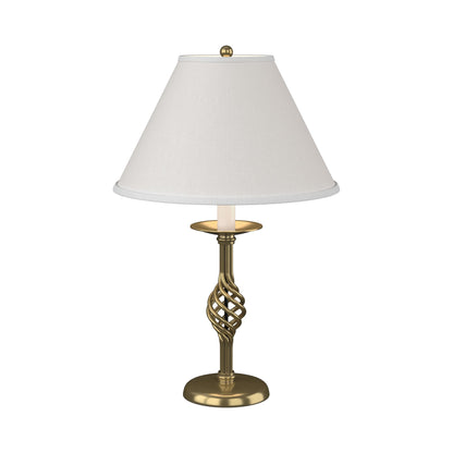Twist Basket Table Lamp in Modern Brass.