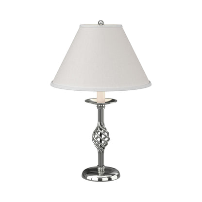 Twist Basket Table Lamp in Sterling.