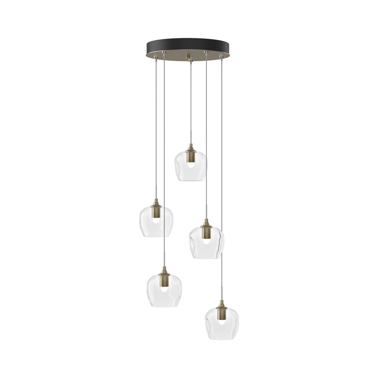 Ume 5-Light Pendant Light in Soft Gold (Clear Glass/Standard).