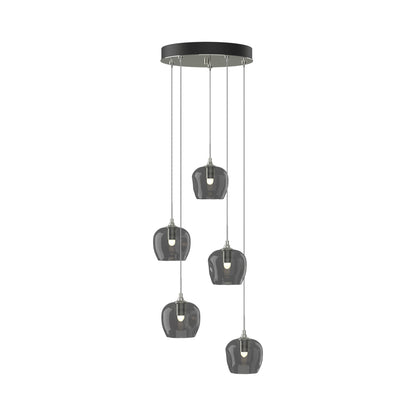 Ume 5-Light Pendant Light in Sterling (Cool Grey Glass/Standard).