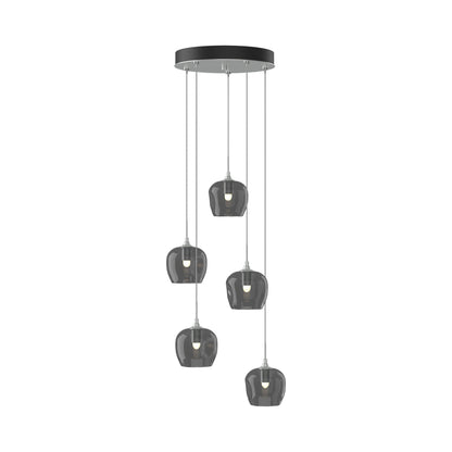 Ume 5-Light Pendant Light in Vintage Platinum (Cool Grey Glass/Standard).