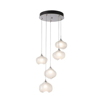 Ume 5-Light Pendant Light in Sterling (Frosted Glass/Standard).