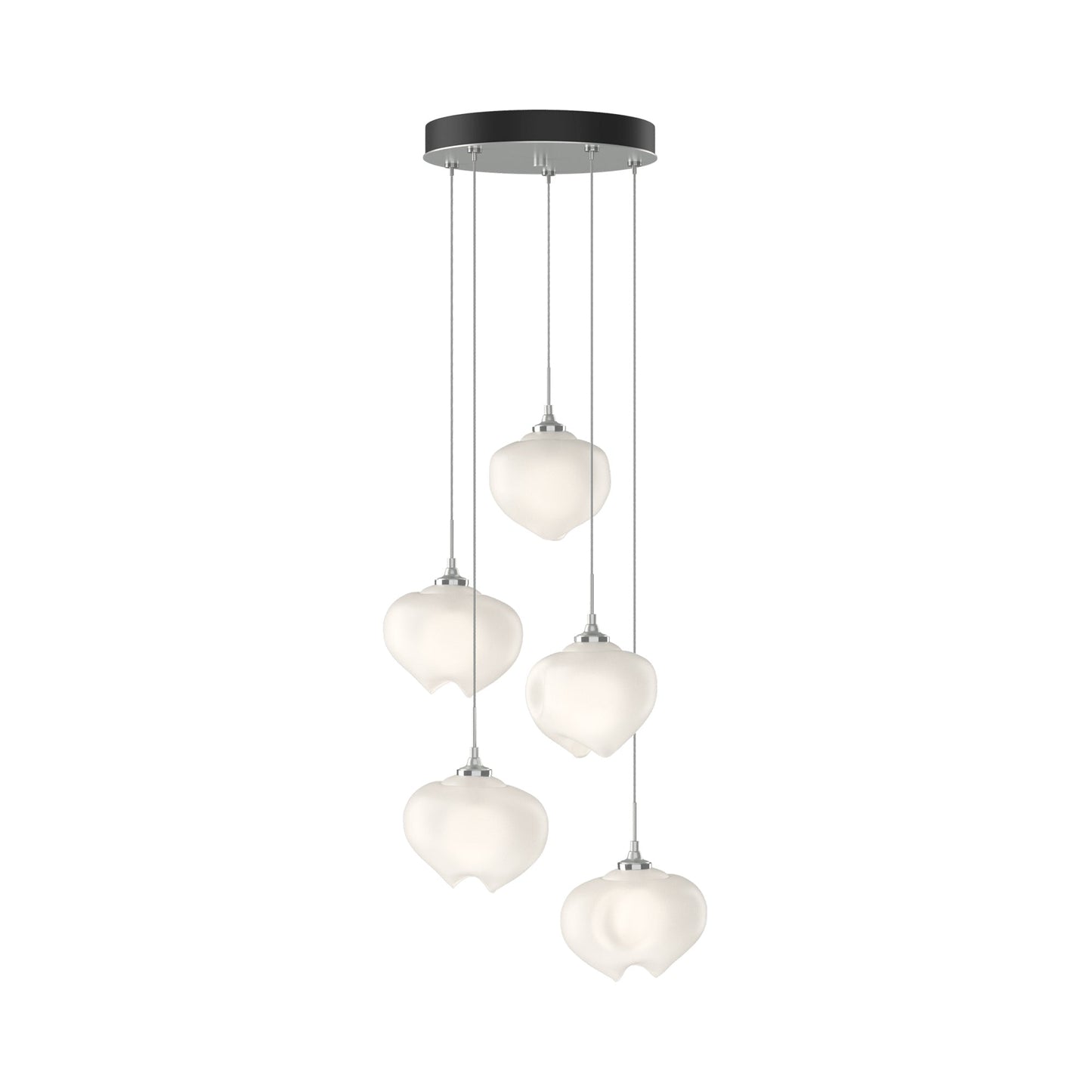 Ume 5-Light Pendant Light in Vintage Platinum (Frosted Glass/Standard).