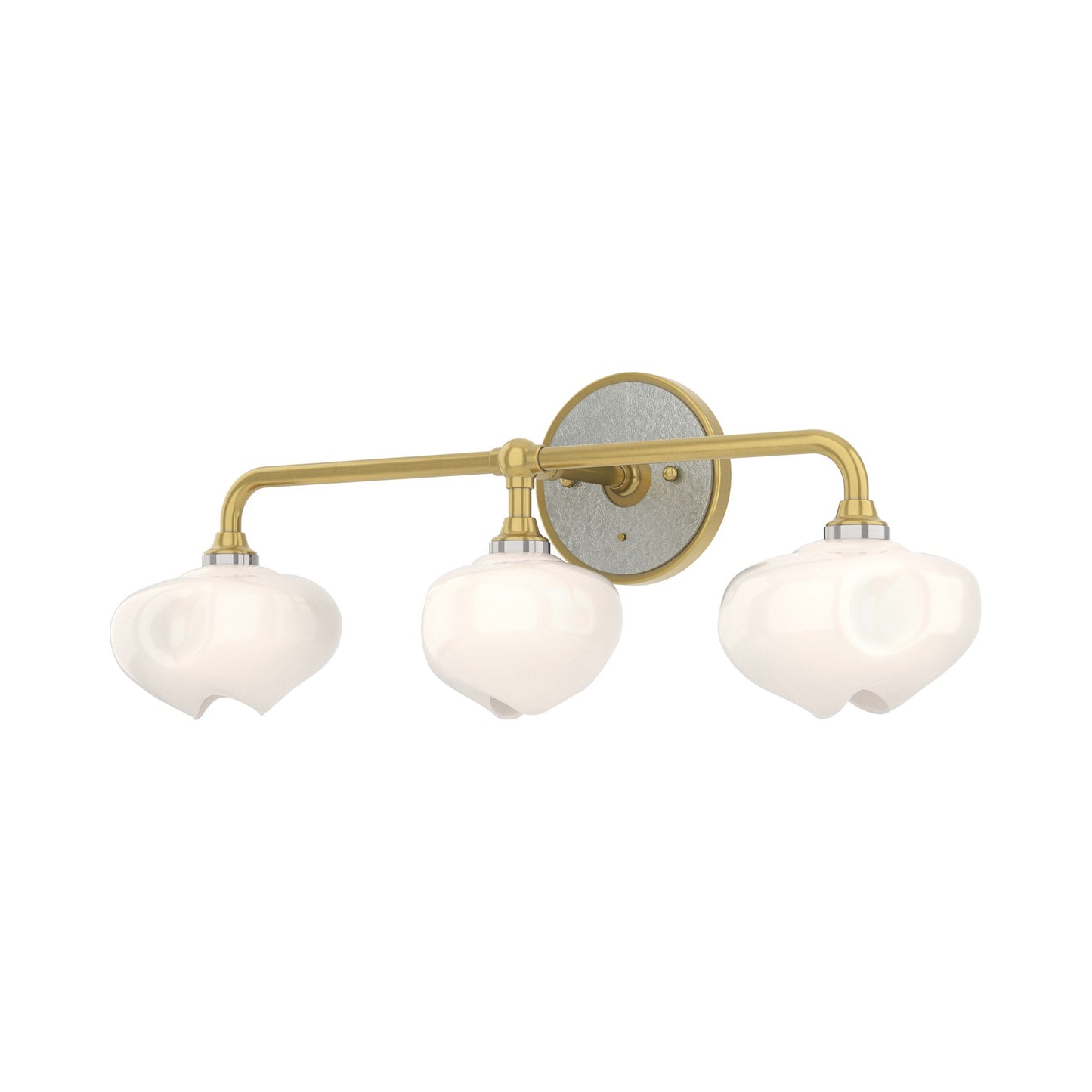 Ume Bath Vanity Light in Modern Brass/Sterling.