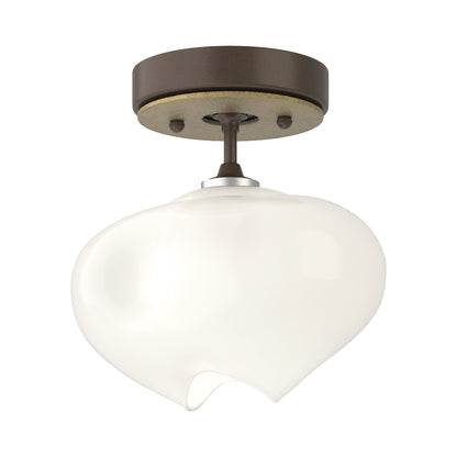 Ume Semi Flush Mount Ceiling Light in Bronze/Modern Brass.